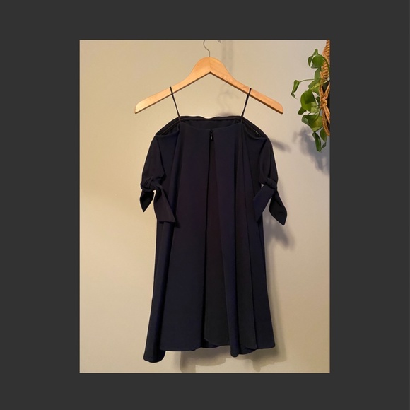 Clover and Sloane Off-the-Shoulder Cocktail Dress | Color: Navy Blue | Size: S - Picture 5 of 6
